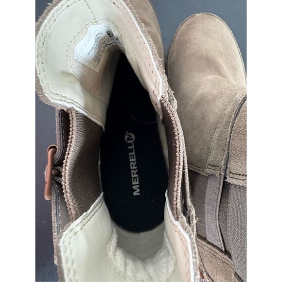 Merrell Woman Comfort Stone Tremblant Ankle Suede Wedge Shoes boots sz 8.5 - Picture 11 of 13